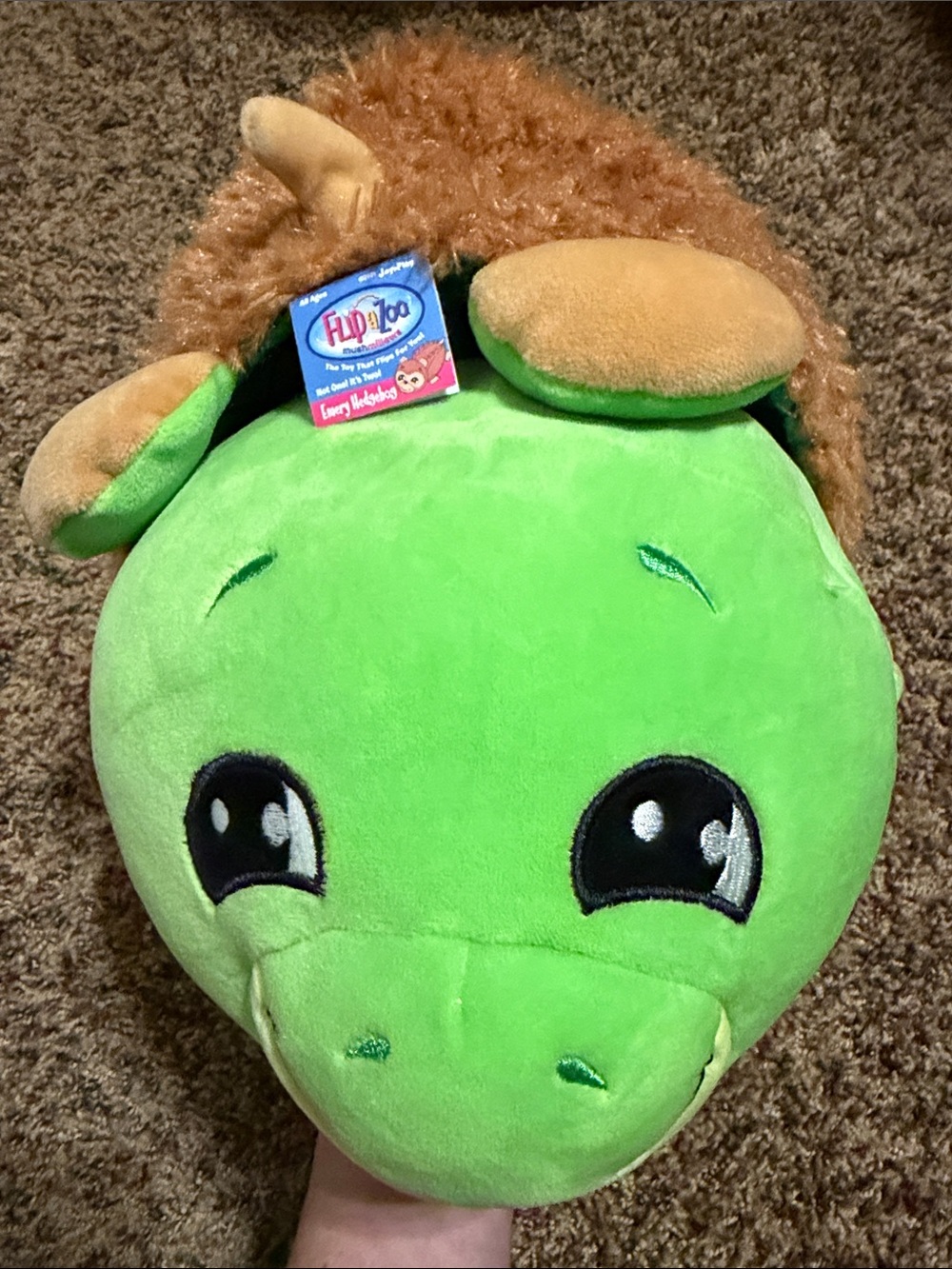 HugZoo Green Plush Hippo Stuffed Animal by HugZoo